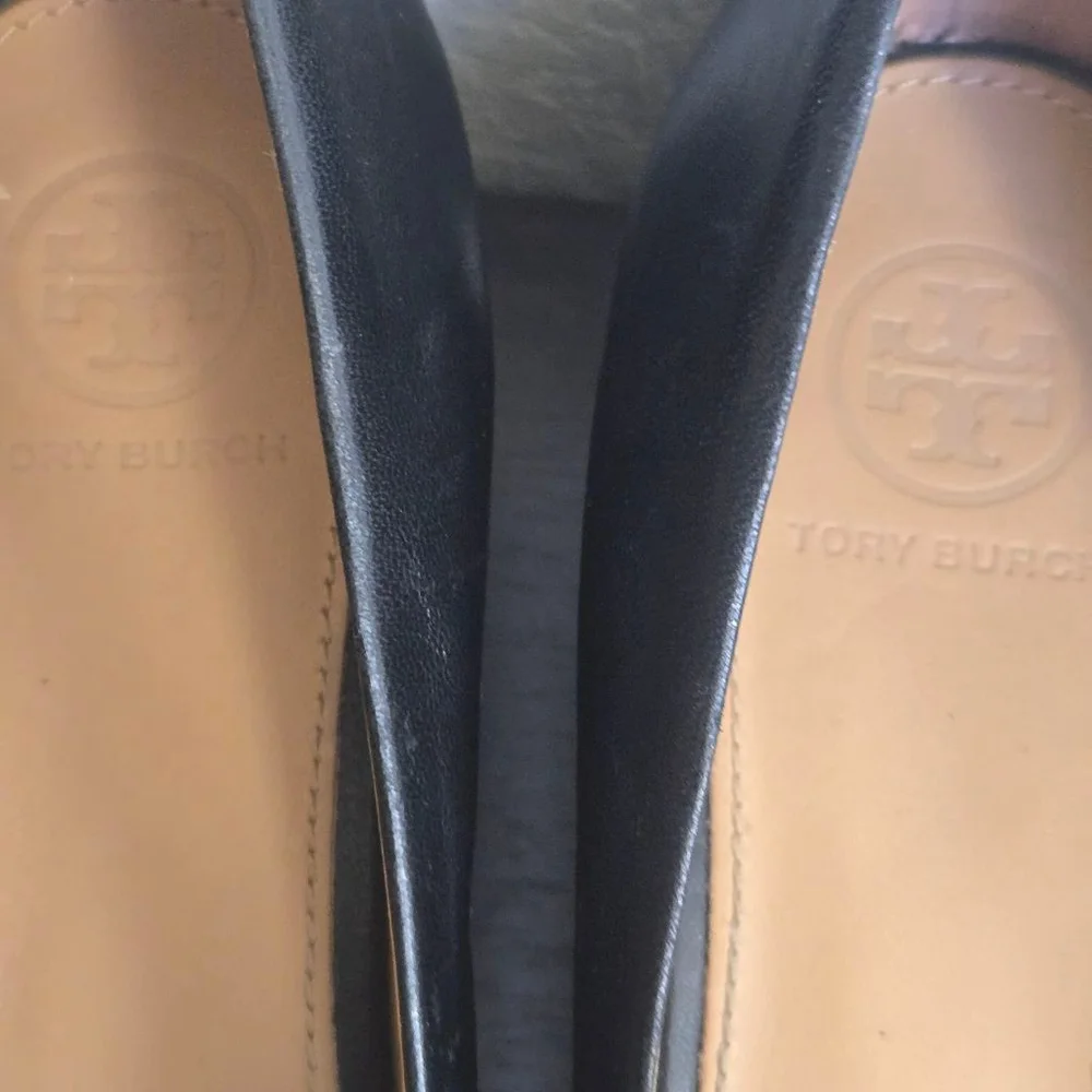 Tory Burch Black Wedge EVERLY 35MM CAP TOE perfectly black 8
